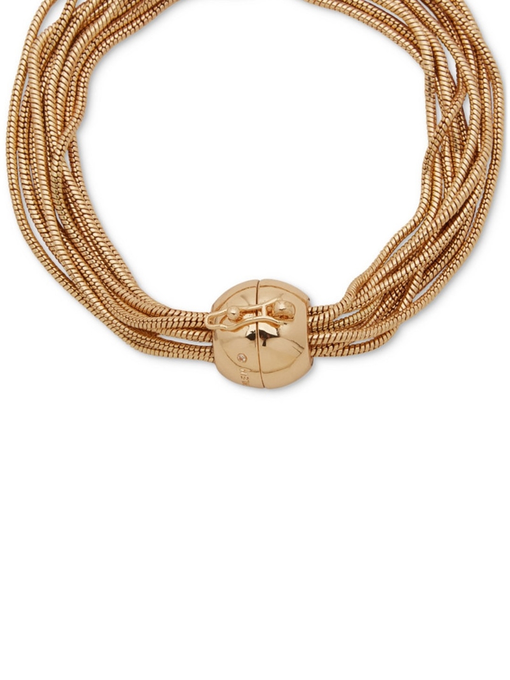 Anne Klein Gold-Tone Multi Strand Rope Bracelet with Magnetic Clasp